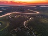 Sunset over Long Island and Horse Island